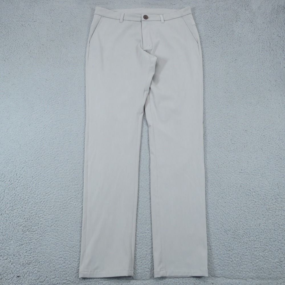 Ministry of Supply Mens 34x34 Slim Fit Light Gray Stretch Flex Tech Chino Pants